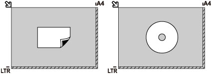 Illustrazione che indica la posizione dell'area a righe diagonali