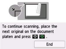 Экран завершения сканирования