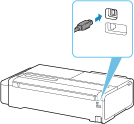Drucker mit USB-Kabel