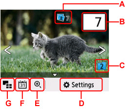Bildschirm, auf dem das Menü angezeigt wird