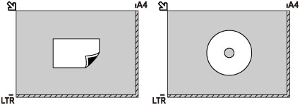 Illustration montrant la position de la zone à rayures diagonales
