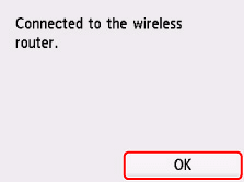완료 화면(무선 라우터에 연결되었습니다.)
