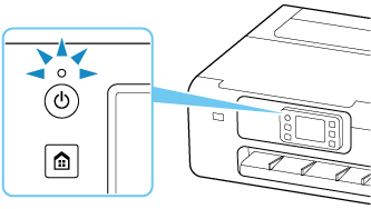 插图:电源指示灯亮起