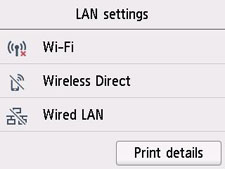 Impostazioni LAN