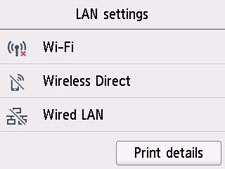 Configurações da LAN