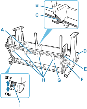 Illustration of the printer stand