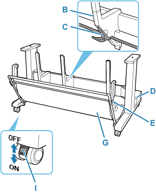 Illustration of the printer stand