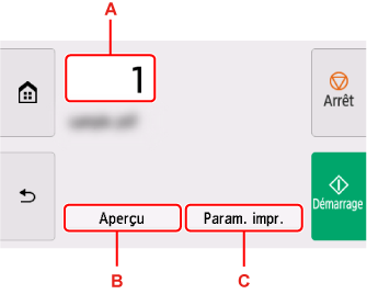 Écran d'attente d'impression