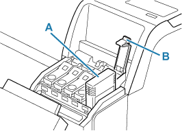 Illustrazione della parte interna del coperchio serbatoio dell'inchiostro