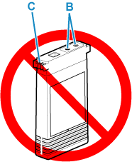 Illustrazione di un serbatoio d'inchiostro