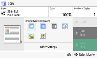 Copy TOP screen