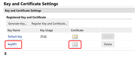 Key and Certificate Signing Request Details