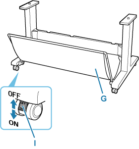 Illustration of the printer stand
