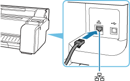 figure: Connecting ethernet cable