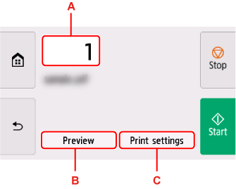 Print standby screen
