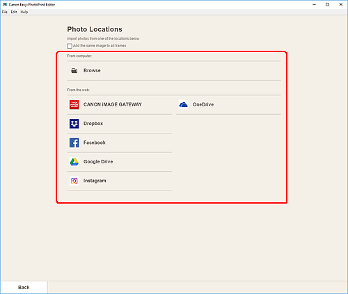 pav.: „Easy-PhotoPrint Editor“ ekranas