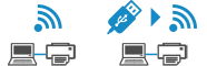 Connessione a un altro computer tramite LAN/Modifica dalla connessione da USB a LAN