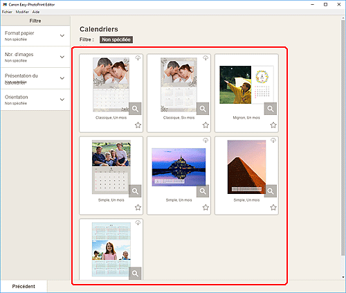 figure : écran Easy-PhotoPrint Editor