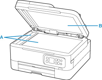 pude halvleder Kosciuszko Canon : Inkjet-vejledninger : TS7400 series : Rensning af plade og  dokumentdæksel
