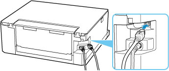 プリンターにUSBケーブルを接続する