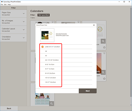 Abbildung: Easy-PhotoPrint Editor-Bildschirm