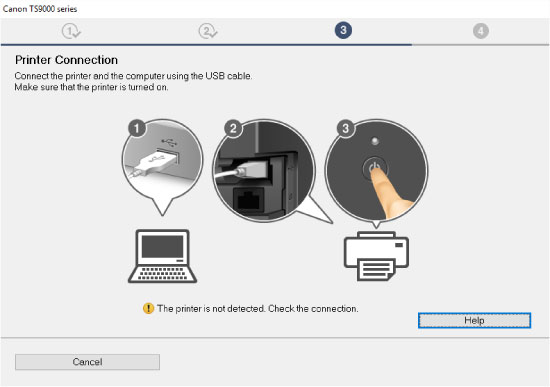 figure: Printer Connection screen