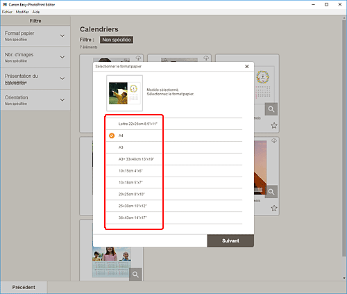 figure&nbsp;: écran Easy-PhotoPrint Editor