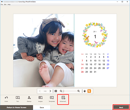 Obrázok: obrazovka aplikácie Easy-PhotoPrint Editor