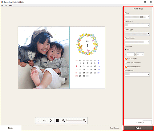 Obrázok: obrazovka aplikácie Easy-PhotoPrint Editor