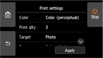 Print settings