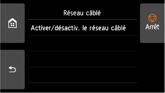 Écran Réseau câblé