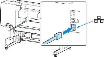 figure: Connecting ethernet cable