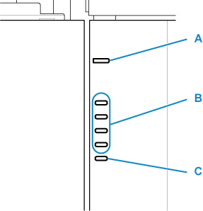 Illustration of the roll paper indicator