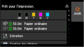 Écran ACCUEIL