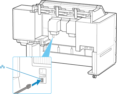 figure&nbsp;: Connexion du câble Ethernet