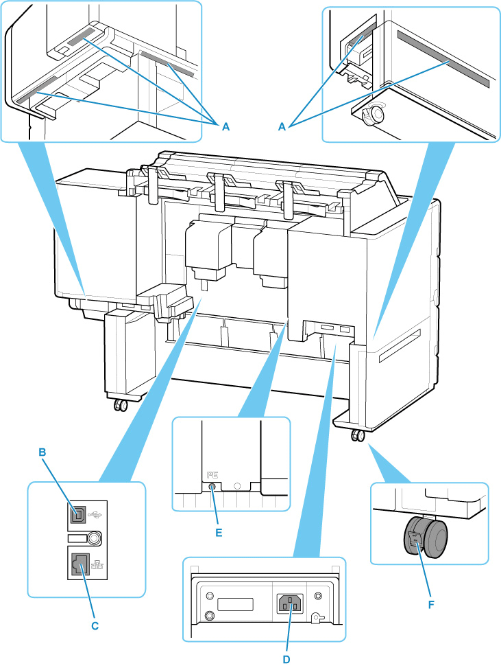 本体背面のイラスト