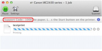 figure: Error message in Mac OS X v.10.8.x