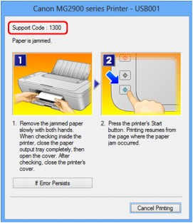 figure: Error message screen