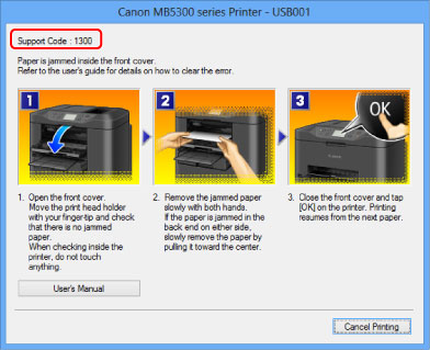 pav.: klaidos pranešimo ekranas