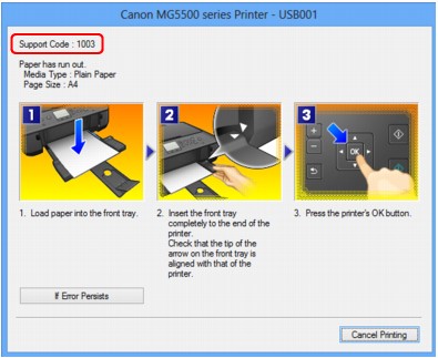 figure: Error message in Windows