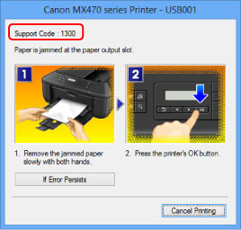 figure: Error message screen