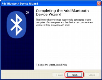 figure:Add Bluetooth Device Wizard (Complete)