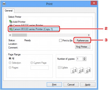 figure:Printer properties dialog box