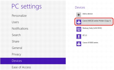figure: Confirming the printer is added