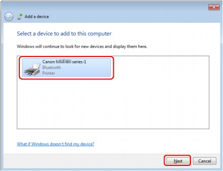figure:Pair with a wireless device (Device Select)