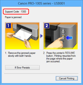 figure: Error message screen