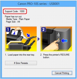 pav.: klaidos pranešimo ekranas