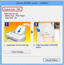 pav.: klaidos pranešimo ekranas