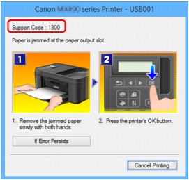 figure: Error message screen