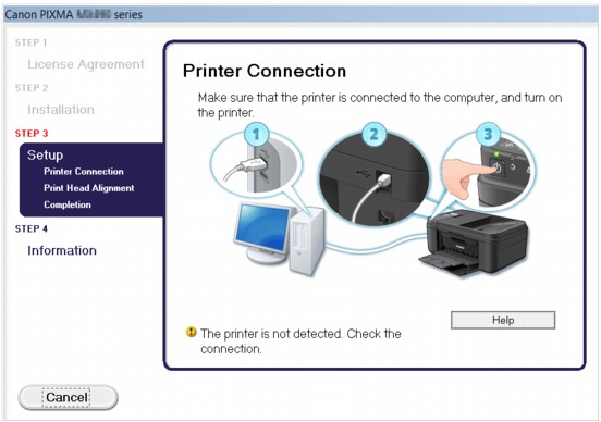 малюнок: екран Підключення принтера